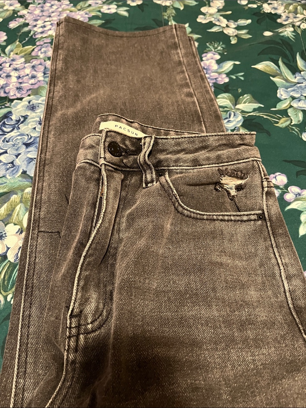 PacSun Men’s Washed Charcoal Slim Jeans